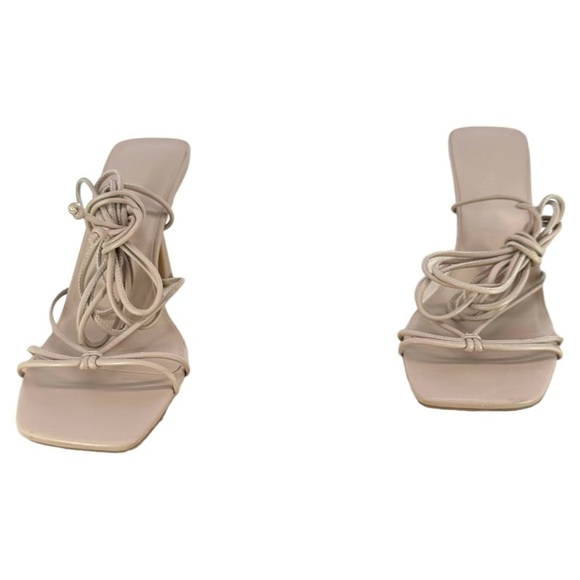 Open Edit | 11 Nude Lace Up Tie Strappy Heels Nordstrom - Picture 2 of 7